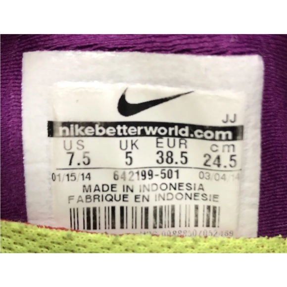 Nike Free 5.0 Women's Sz 7.5M Purp/Hyper Pink/White 642199-501 Great clean Cond. - Picture 12 of 12